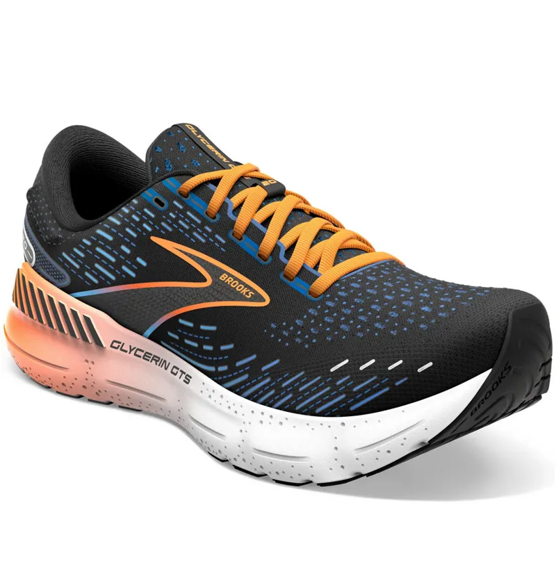 Brooks Men's Glycerin GTS 20 - Black/Classic Blue/Orange-2